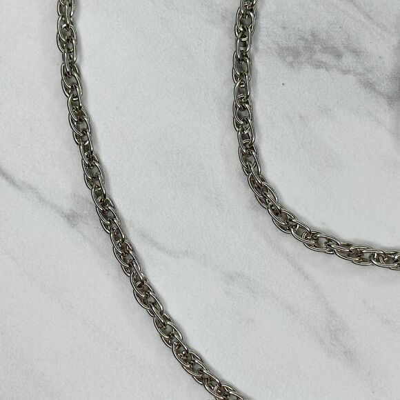 Silver Tone Skinny Chain Link Purse Handbag Bag Replacement Strap - Picture 6 of 10